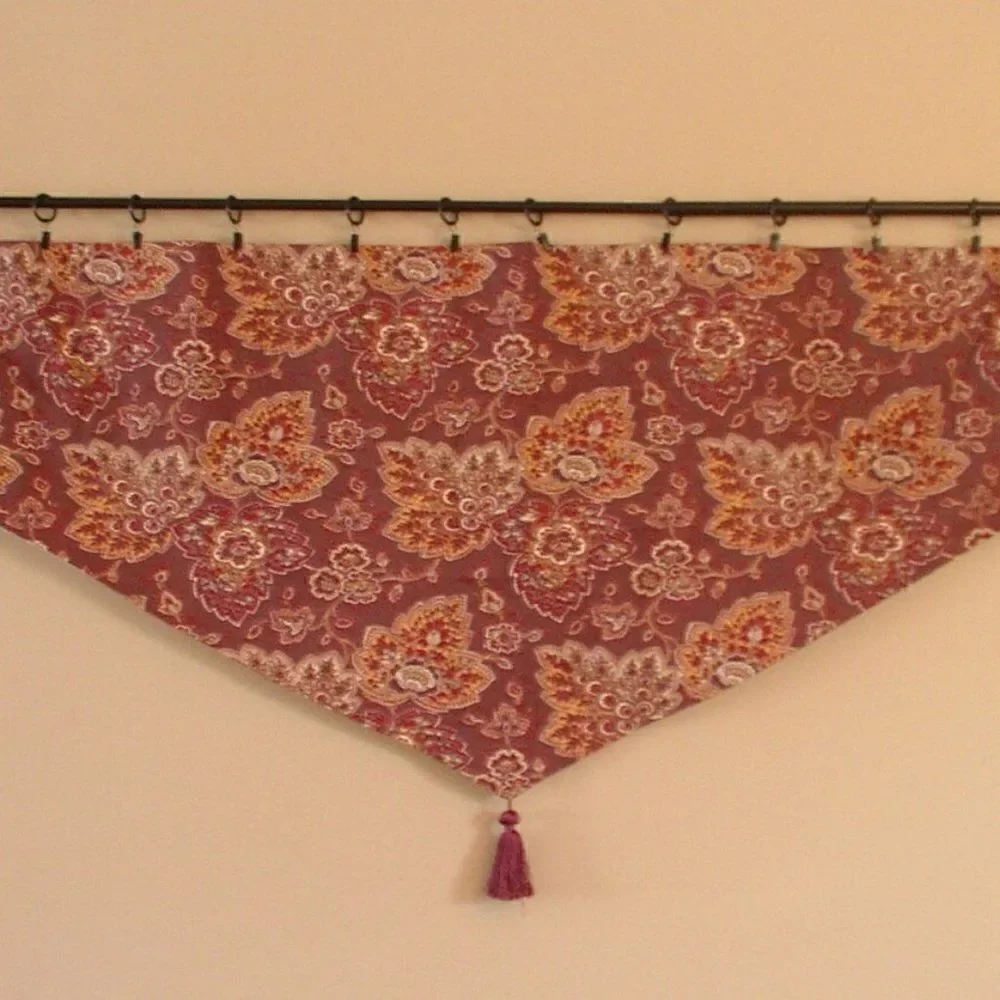 Curtain Damask Valance Flowers 51